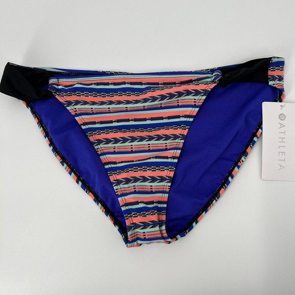 Athleta Bottom Womens Large Pipeline Loop Cruise Beach Resort Swim UPF Low Rise - Picture 2 of 16